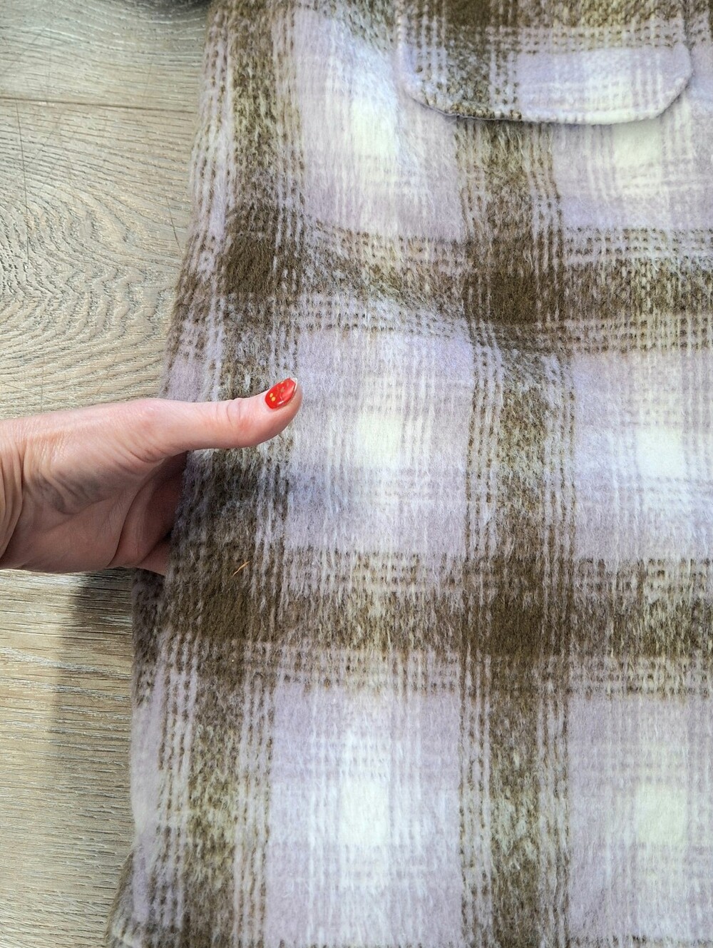 Bagatelle "Avebury Les Filles" Plaid Fleece Shacket Jacket, Small, Style#69662 - Picture 13 of 16